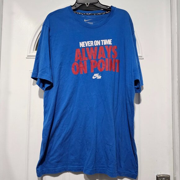 Nike Mens "Never on Time Always on Point" T Shirt - Picture 1 of 6